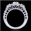 Image 1 : 2.16 ctw VS/SI Diamond Solitaire Art Deco 3 Stone Ring 18k White Gold - REF-298M5G