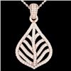 Image 1 : 1.25 ctw Micro Pave VS/SI Diamond Necklace Designer 14k Rose Gold - REF-134W5H