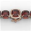 Image 1 : 35 ctw Garnet & Micro Pave VS/SI Diamond Bracelet 14k Rose Gold - REF-134K2Y