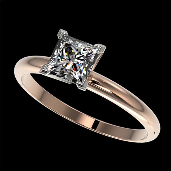 1 ctw VS/SI Quality Princess Diamond Engagment Ring 10k Rose Gold - REF-243A2N