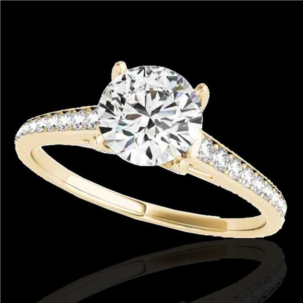 2 ctw Certified Diamond Solitaire Ring 10k Yellow Gold - REF-361W4H
