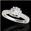 Image 1 : 1.11 ctw Certified Diamond SolitaireRing 10k White Gold - REF-190K9Y