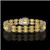 Image 1 : 15.95 ctw Citrine & Diamond Bracelet 14K Yellow Gold - REF-263G6W
