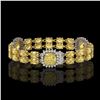 Image 2 : 15.95 ctw Citrine & Diamond Bracelet 14K Yellow Gold - REF-263G6W