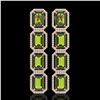 Image 1 : 19.44 ctw Tourmaline & Diamond Micro Pave Halo Earrings 10k Rose Gold - REF-258H9R