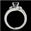 Image 2 : 2 ctw Certified VS Black Diamond Bypass Solitaire Ring 10k White Gold - REF-66X8A