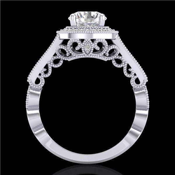 1.91 ctw VS/SI Diamond Art Deco Ring 18k White Gold - REF-543N6F