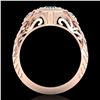 Image 3 : 1.06 ctw Fancy Intense Blue Diamond Art Deco Ring 18k Rose Gold - REF-154K5Y