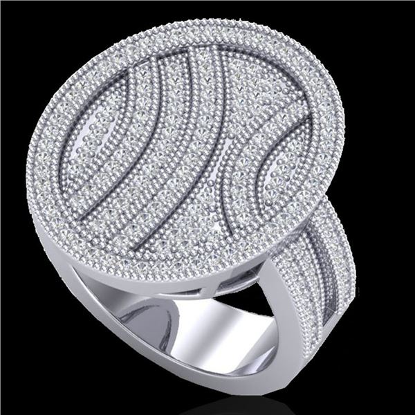 1.25 ctw Micro Pave VS/SI Diamond Ring 14k White Gold - REF-135H5R