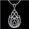Image 2 : 2 ctw Micro Pave Designer VS/SI Diamond Necklace 14k White Gold - REF-170X9A