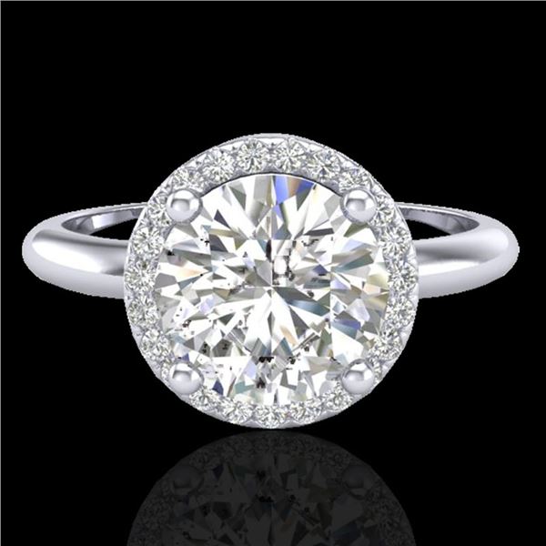 2.20 ctw Micro Pave VS/SI Diamond Ring Designer 18k White Gold - REF-834H5R