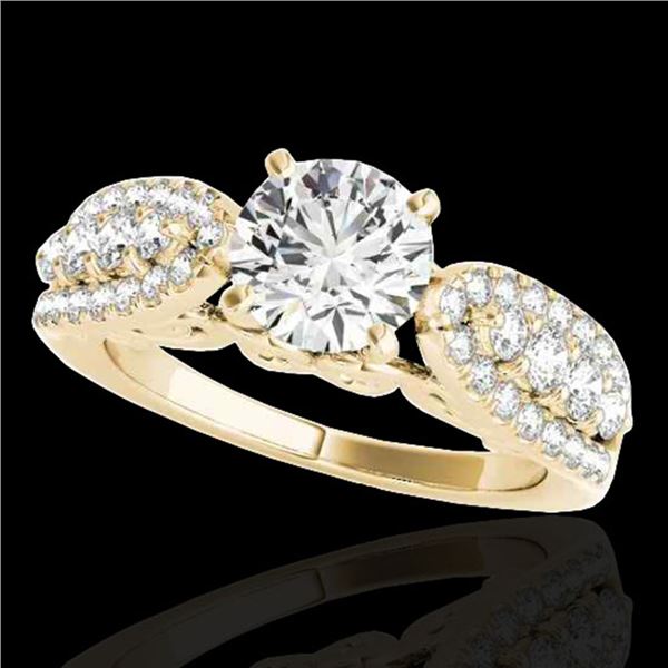 1.7 ctw Certified Diamond Solitaire Ring 10k Yellow Gold - REF-215K5Y