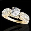 Image 1 : 1.7 ctw Certified Diamond Solitaire Ring 10k Yellow Gold - REF-215K5Y