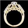 Image 2 : 1.7 ctw Certified Diamond Solitaire Ring 10k Yellow Gold - REF-215K5Y