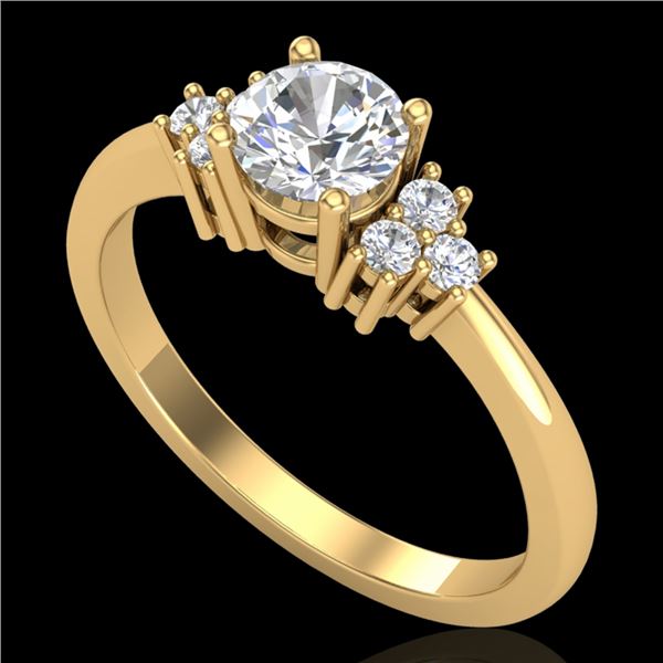 0.75 ctw VS/SI Diamond Ring 18k Yellow Gold - REF-131R3K