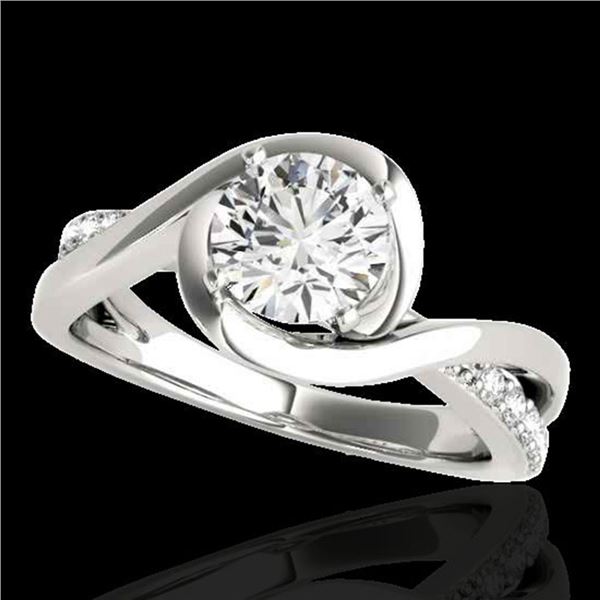 1.15 ctw Certified Diamond Solitaire Ring 10k White Gold - REF-190F9M