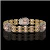 Image 1 : 18.59 ctw Morganite & Diamond Bracelet 14K Yellow Gold - REF-331A8N