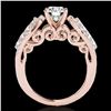 Image 2 : 2 ctw Certified Diamond Solitaire Ring 10k Rose Gold - REF-259H3R