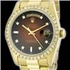 Image 1 : Rolex Men's 18K Yellow President, QuickSet, Diamond Dial & Diamond Bezel