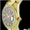 Image 2 : Rolex Men's 18K Yellow President, QuickSet, Diamond Dial & Diamond Bezel