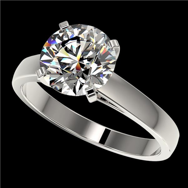 2.50 ctw Certified Quality Diamond Engagment Ring 10k White Gold - REF-616R8K