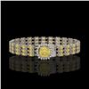 Image 1 : 25.15 ctw Citrine & Diamond Bracelet 14K White Gold - REF-281A8N