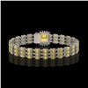 Image 3 : 25.15 ctw Citrine & Diamond Bracelet 14K White Gold - REF-281A8N