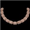 Image 1 : 117.15 ctw Morganite & Diamond Victorian Necklace 14K Rose Gold - REF-4065M3G