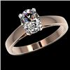 Image 2 : 1.25 ctw Certified VS/SI Quality Oval Diamond Ring 10k Rose Gold - REF-304H6R