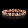 Image 2 : 8.83 ctw Black & Diamond Micro Pave Bracelet 18K Rose Gold - REF-569F5M