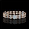 Image 2 : 19.3 ctw Sky Topaz & Diamond Bracelet 14K Rose Gold - REF-254X5A