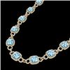 Image 1 : 66 ctw TOPAZ & Micro VS/SI Diamond Eternity Necklace 14k Yellow Gold - REF-881Y8X