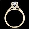 Image 2 : 1.5 ctw Certified Diamond Solitaire Ring 10k Yellow Gold - REF-190G9W