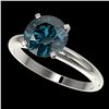 Image 1 : 2.50 ctw Certified Intense Blue Diamond Engagment Ring 10k White Gold - REF-472M5G