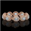 Image 2 : 39.82 ctw Aquamarine & Diamond Victorian Bracelet 14K Rose Gold - REF-1218M2G