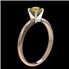 Image 3 : 0.75 ctw Certified Intense Yellow Diamond Engagment Ring 10k Rose Gold - REF-67H5R