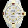 Image 2 : Rolex Men's Two Tone 14K Gold/SS, QuickSet, Diam Dial & Diam/Ruby Bezel