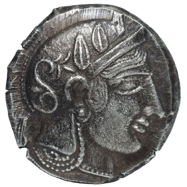 470/BC Athenian Owl Tetradrachm Silver Coin