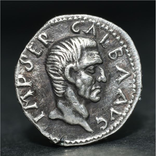 68/69 AD Roman Empire Galba Spqr Denarius Silver Coin