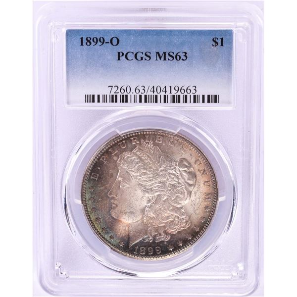 1899-O $1 Morgan Silver Dollar Coin PCGS MS63 Nice Toning