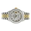 Image 3 : Rolex Mens Two Tone MOP Roman 3 ctw Channel Set Diamond Datejust Wristwatch
