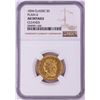 Image 1 : 1834 Plain 4 $5 Classic Head Half Eagle Gold Coin NGC AU Details