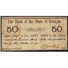 Image 1 : 1861 Fifty Cents Bank of the State of Georgia Obsolete Note