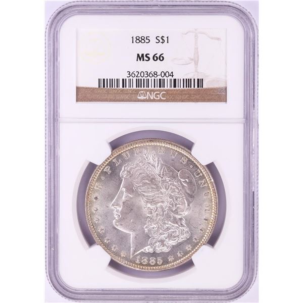 1885 $1 Morgan Silver Dollar Coin NGC MS66