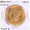 Image 1 : 1904 $20 Liberty Head Double Eagle Gold Coin