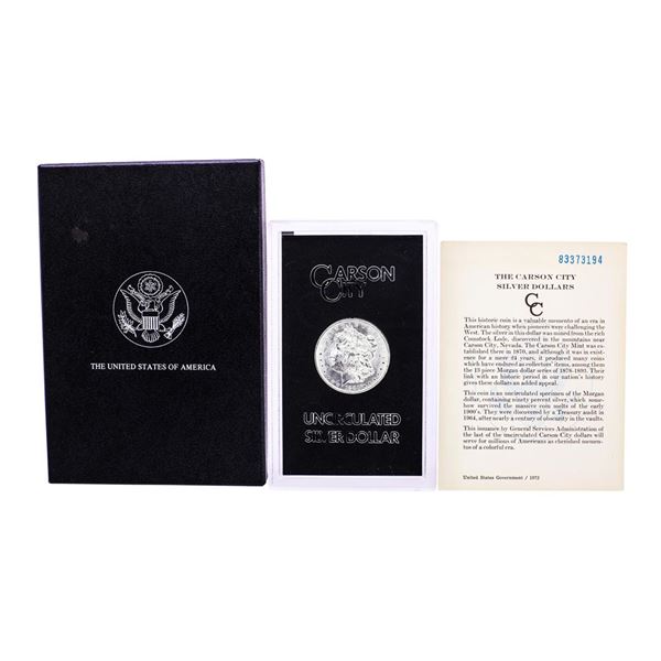 1883-CC $1 Morgan Silver Dollar Coin GSA Hoard Uncirculated w/Box & COA