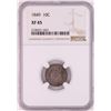 Image 1 : 1849 Seated Liberty Dime Coin NGC XF45