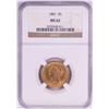 Image 1 : 1881 $5 Liberty Head Half Eagle Gold Coin NGC MS62