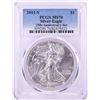 Image 1 : 2011-S $1 American Silver Eagle Coin PCGS MS70 25th Anniversary