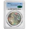 Image 2 : 1881-S $1 Morgan Silver Dollar Coin PCGS MS65+ CAC Amazing Toning